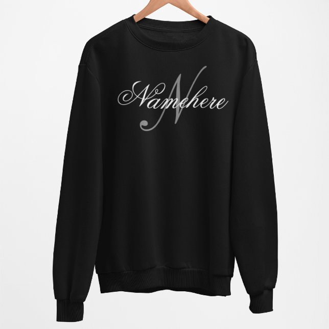 Einzigartiges Monogramm für Personalisierte Schwar Sweatshirt (Von Creator hochgeladen)