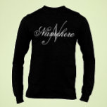 Einzigartiges Monogramm für Personalisierte Schwar T-Shirt<br><div class="desc">Personalisiertes Einzigartiges Monogramm-Design für jeden.</div>