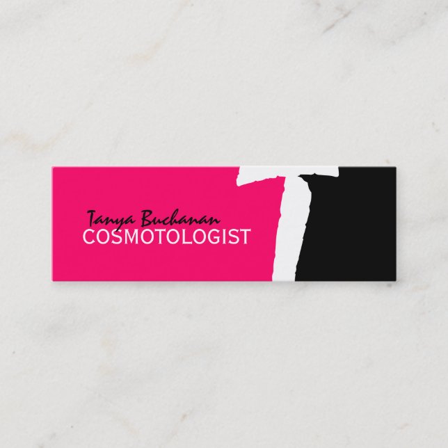 Einzigartiges Monogramm: Mini-Visitenkarten Mini Visitenkarte (Vorderseite)