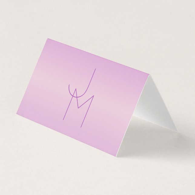 Einzigartiges Monogramm | Soft Lavendel Pink (Vorderseite)
