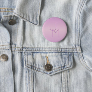 Einzigartiges Monogramm   Soft Lavendel Pink Button