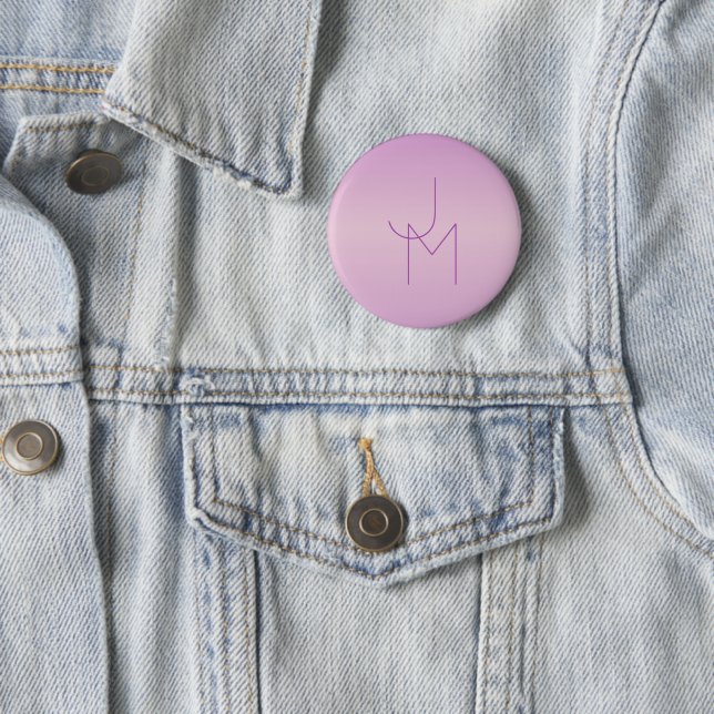 Einzigartiges Monogramm | Soft Lavendel Pink Button (Beispiel)