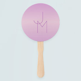 Einzigartiges Monogramm | Soft Lavendel Pink Fächer
