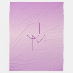Einzigartiges Monogramm   Soft Lavendel Pink Fleecedecke