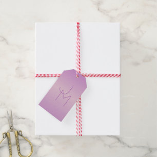 Einzigartiges Monogramm   Soft Lavendel Pink Geschenkanhänger