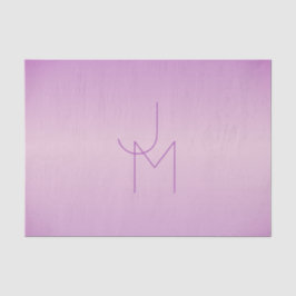 Einzigartiges Monogramm | Soft Lavendel Pink Seidenpapier
