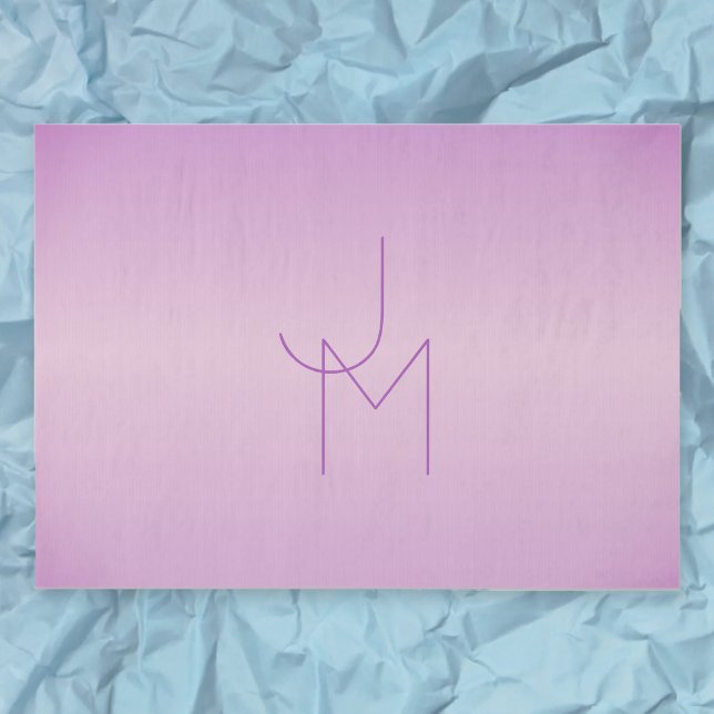 Einzigartiges Monogramm | Soft Lavendel Pink Seidenpapier (Von Creator hochgeladen)