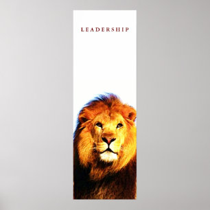 Einzigartiges Motivierend Leadership Lion Poster