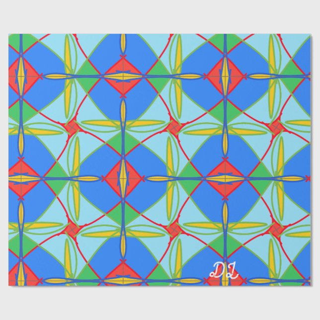 Einzigartiges Muster-Abstraktes Wrapping-Papier Geschenkpapier (Flach)