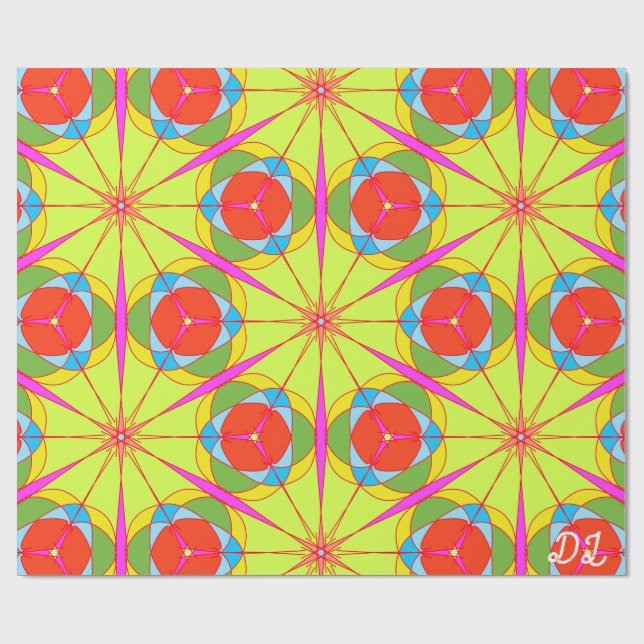 Einzigartiges Muster-Abstraktes Wrapping-Papier Geschenkpapier (Flach)