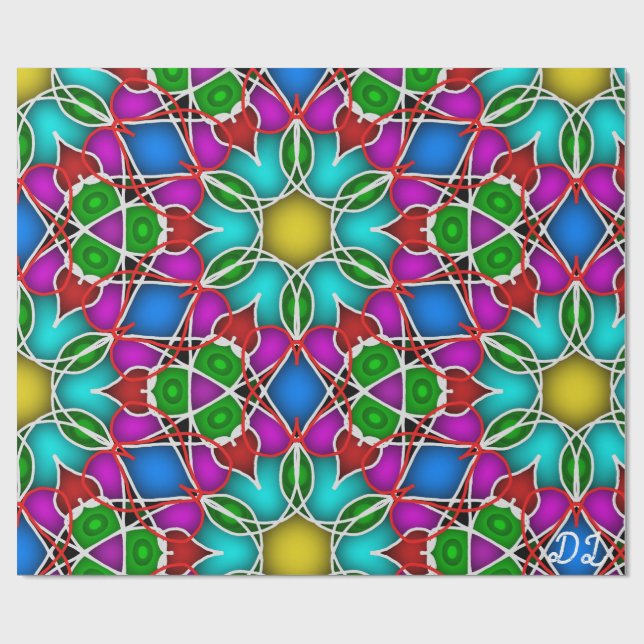 Einzigartiges Muster-Abstraktes Wrapping-Papier Geschenkpapier (Flach)