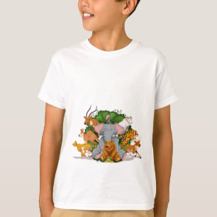 Einzigartiges Muster für farbenfrohe Tiere T-Shirt