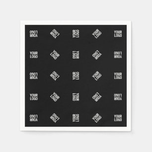 Einzigartiges Muster für moderne Logos Schwarz Serviette