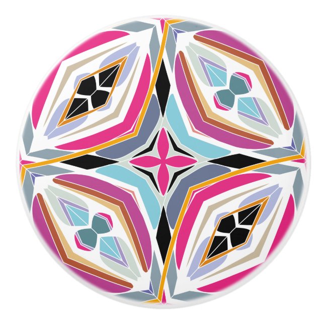 Einzigartiges Muster Keramikknauf (Vorderseite)