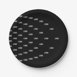 Einzigartiges Muster mit Ihrem Logo/Hochgeladenem  Pappteller