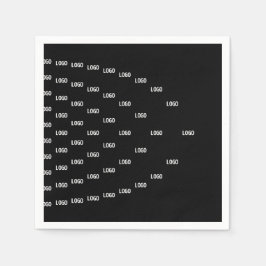 Einzigartiges Muster mit Logo/hochgeladenem Bild Serviette