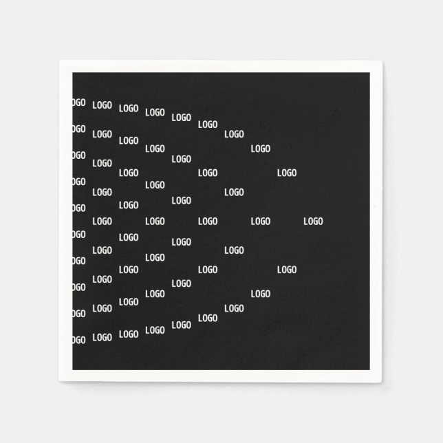 Einzigartiges Muster mit Logo/hochgeladenem Bild Serviette (Vorderseite)