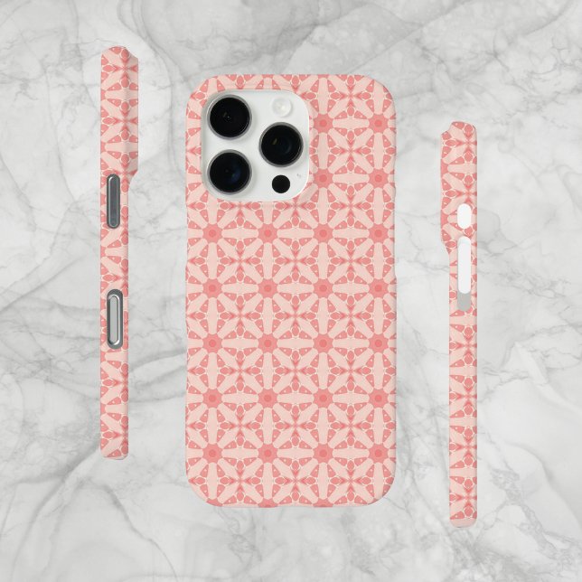 Einzigartiges Muster, rosa und blass Lachs, Zellge Case-Mate iPhone Hülle (Original abstract pattern designed for iPhone Case-Mate. Available for all device models. )