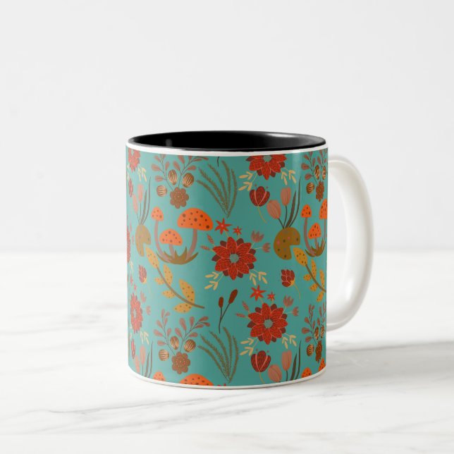 Einzigartiges Muster Zweifarbige Tasse (VorderseiteRechts)