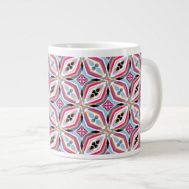 Einzigartiges Musterdesign Jumbo-Tasse (Vorderseite Rechts)