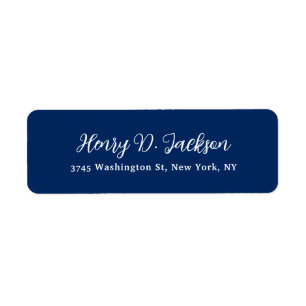 Einzigartiges Navy Blau Klassische Handschrift Sch