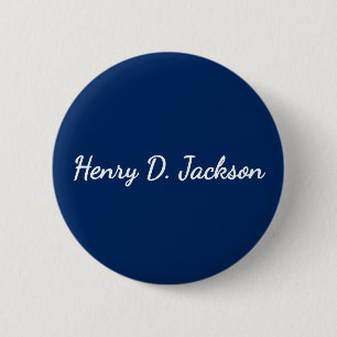 Einzigartiges Navy Blau Klassische Handschrift Sch Button