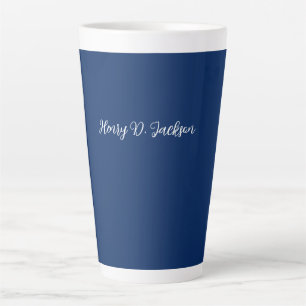 Einzigartiges Navy Blau Klassische Handschrift Sch Milchtasse