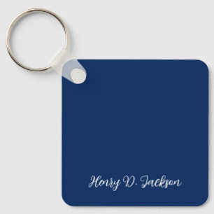 Einzigartiges Navy Blau Klassische Handschrift Sch Schlüsselanhänger