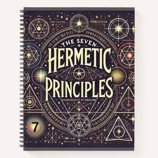 Einzigartiges Notebook mit Hermetic Principles Pri Notizbuch (Vorderseite)