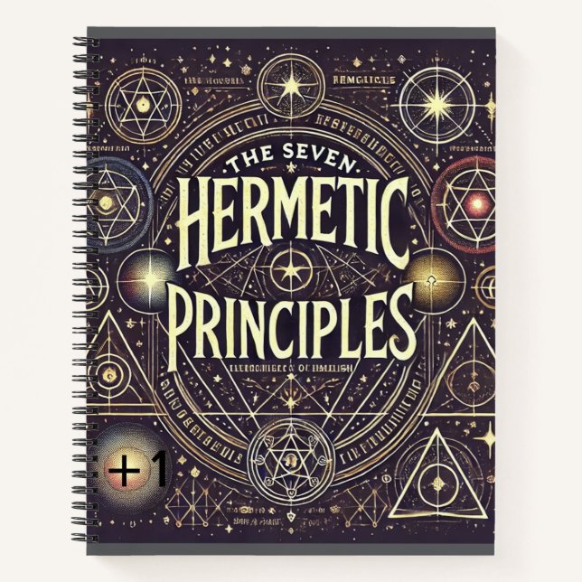 Einzigartiges Notebook mit Hermetic Principles Pri Notizbuch (Vorderseite)