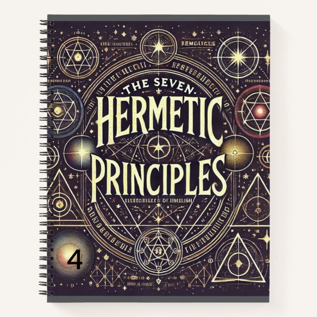 Einzigartiges Notebook mit Hermetic Principles Pri Notizbuch (Vorderseite)