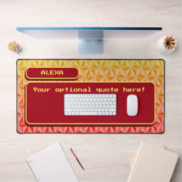 Einzigartiges Orange Cool Retro Gaming Schreibtischunterlage