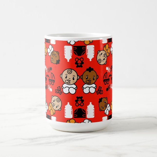 Einzigartiges Orange New Baby Geschenk Kaffeetasse (Mittel)