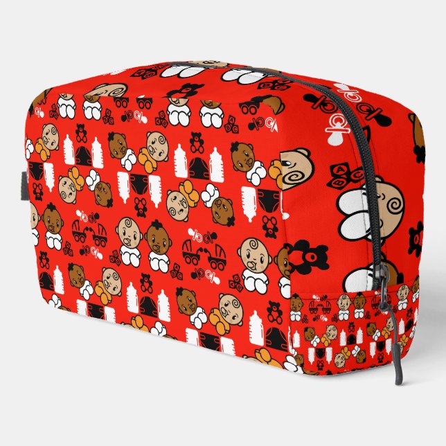 Einzigartiges Orange New Baby Geschenk Waschbeutel (Rechte Ecke)