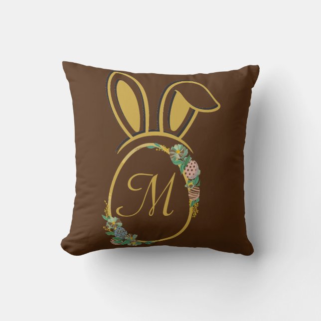 Einzigartiges Ostersonnenmonogramm Kissen (Vorderseite)