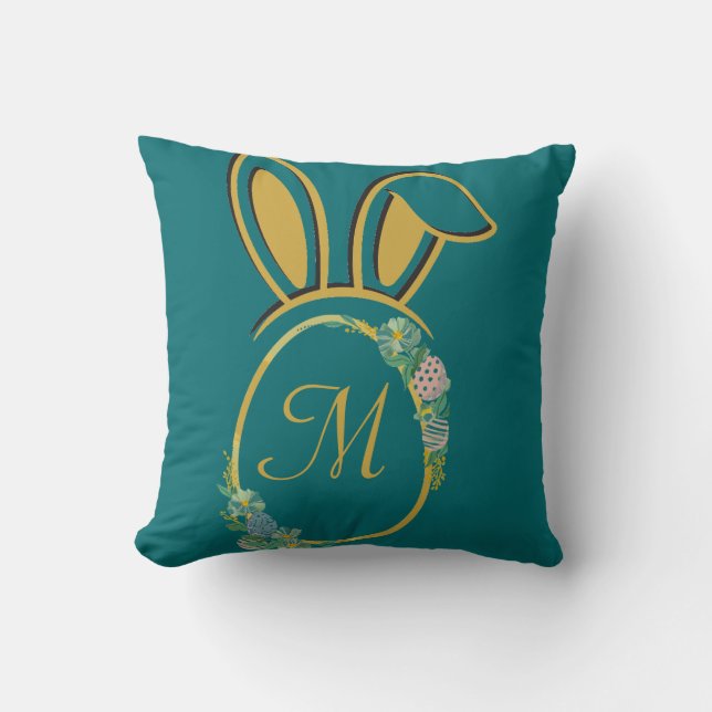 Einzigartiges Ostersonnenmonogramm Kissen (Vorderseite)