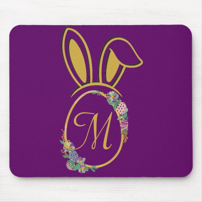 Einzigartiges Ostersonnenmonogramm Mousepad (Vorne)