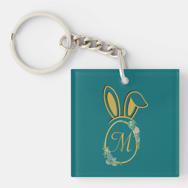 Einzigartiges Ostersonnenmonogramm Schlüsselanhänger (Vorderseite)