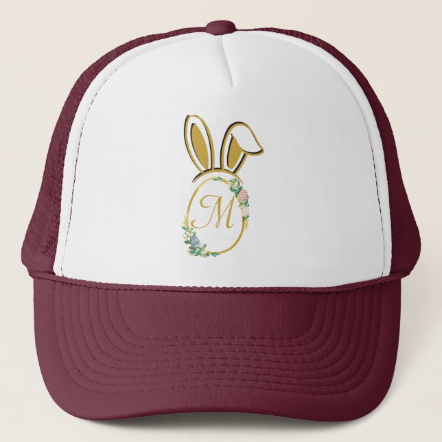 Einzigartiges Ostersonnenmonogramm Truckerkappe (Vorderseite)