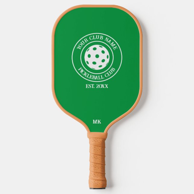 Einzigartiges Paddel mit Club Name Year Initialen  Pickleball Schläger (Vorderseite)