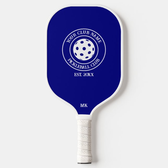 Einzigartiges Paddel mit Club Name Year Initials B Pickleball Schläger (Vorderseite)
