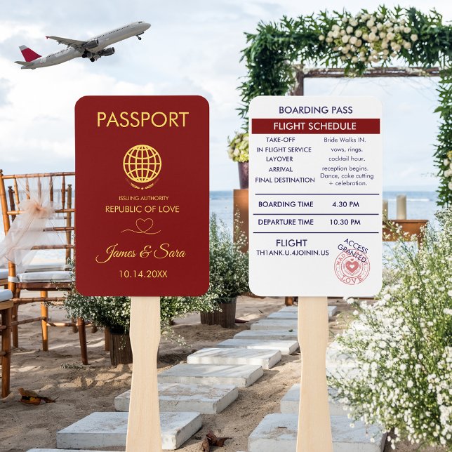 Einzigartiges Passport-Programm für Rote Hochzeit  Fächer (Von Creator hochgeladen)