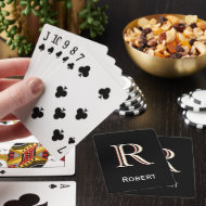 Einzigartiges Personalisiertes Schwarz-weißes Mono Spielkarten