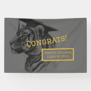 Einzigartiges personalisiertes Tiger-Abschlussbann Banner