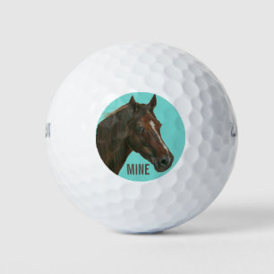 Einzigartiges Pferdegemälde Golfball