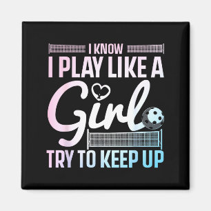 Einzigartiges Pickleball-Design für Frauen Mädchen Magnet