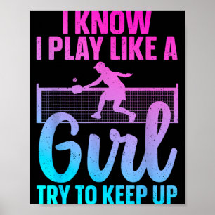 Einzigartiges Pickleball-Design für Frauen Mädchen Poster
