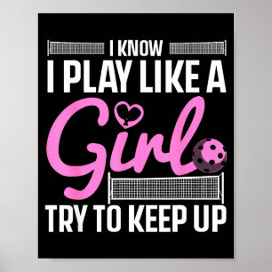 Einzigartiges Pickleball-Design für Frauen Mädchen Poster