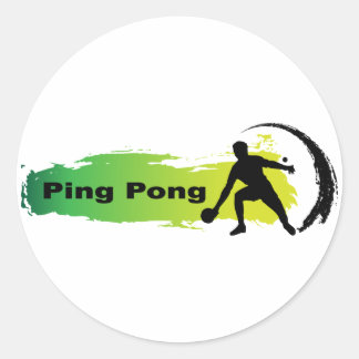 Einzigartiges Ping Pong Runder Aufkleber