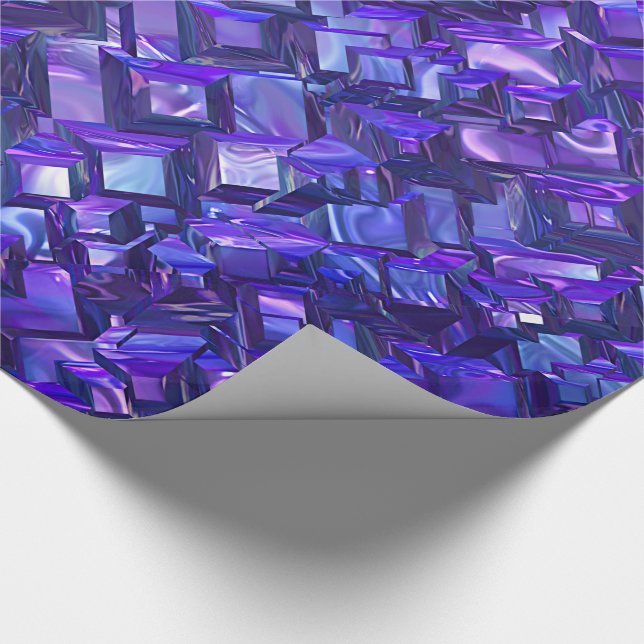 Einzigartiges Plum Vienna Tumbling Elegante Weihna Geschenkpapier (Ecke)